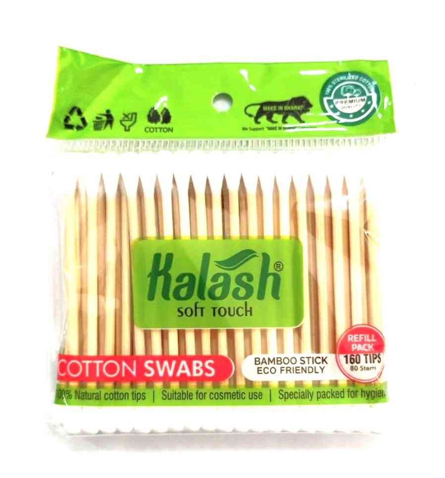 Kalash Cotton Swabs Bamboo Stick